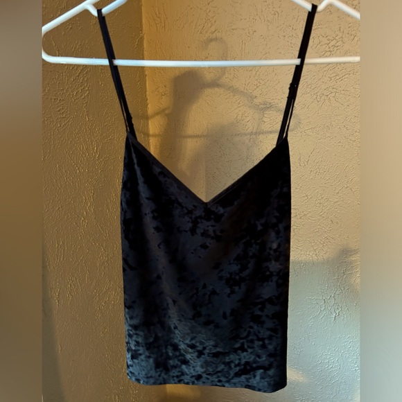 Victorias Secret Black Crushed Velvet Cami Sz Medium - Picture 4 of 8